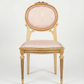Vintage French Provincial Upholstered Vanity Chair, c. 1940s–1950s