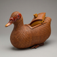 Vintage Woven Wicker Duck Storage Box