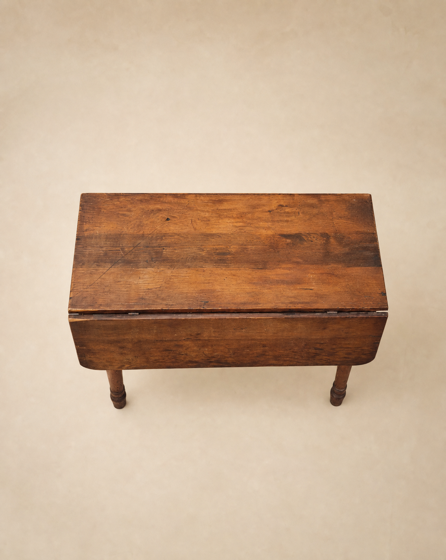 Antique American Pine Drop-Leaf Harvest Table