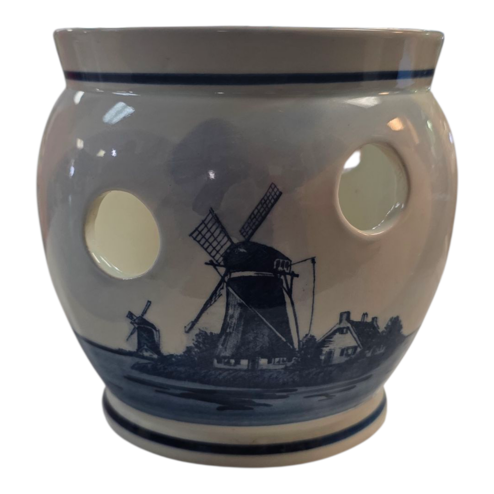 Vintage Delft Blauw Pottery Planter