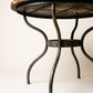 Round Wood & Wrought Iron Dining Table