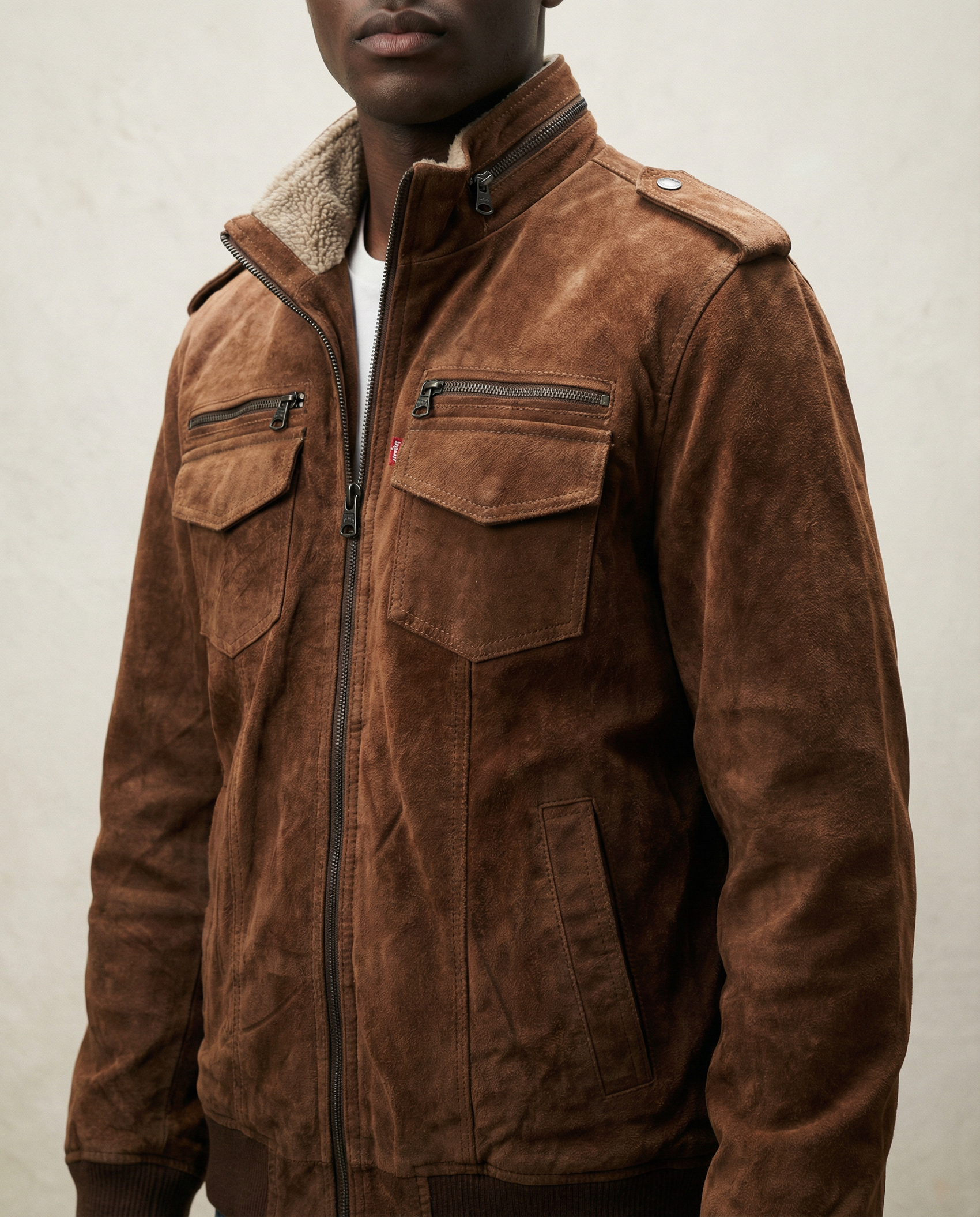 Vintage Levi’s Suede Bomber Jacket – Size Large