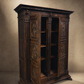 French Renaissance Revival Carved Walnut Armoire Cabinet