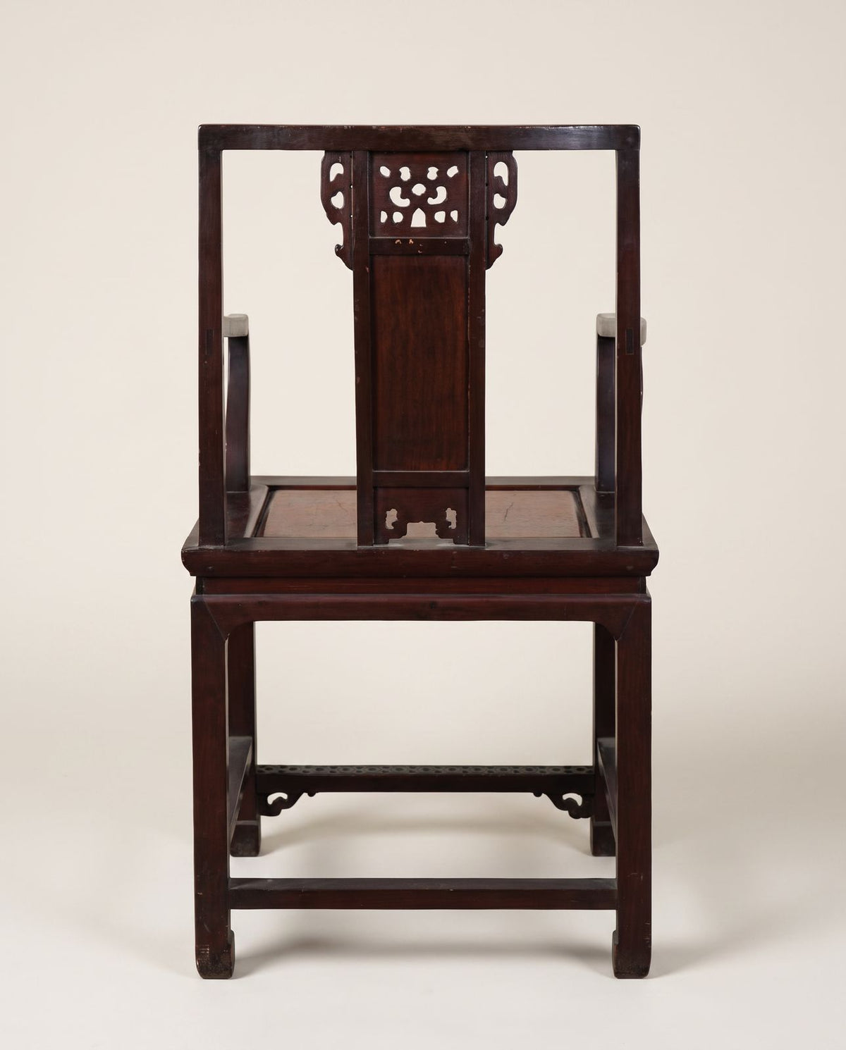 Pair of Chinese Carved Wood Armchairs