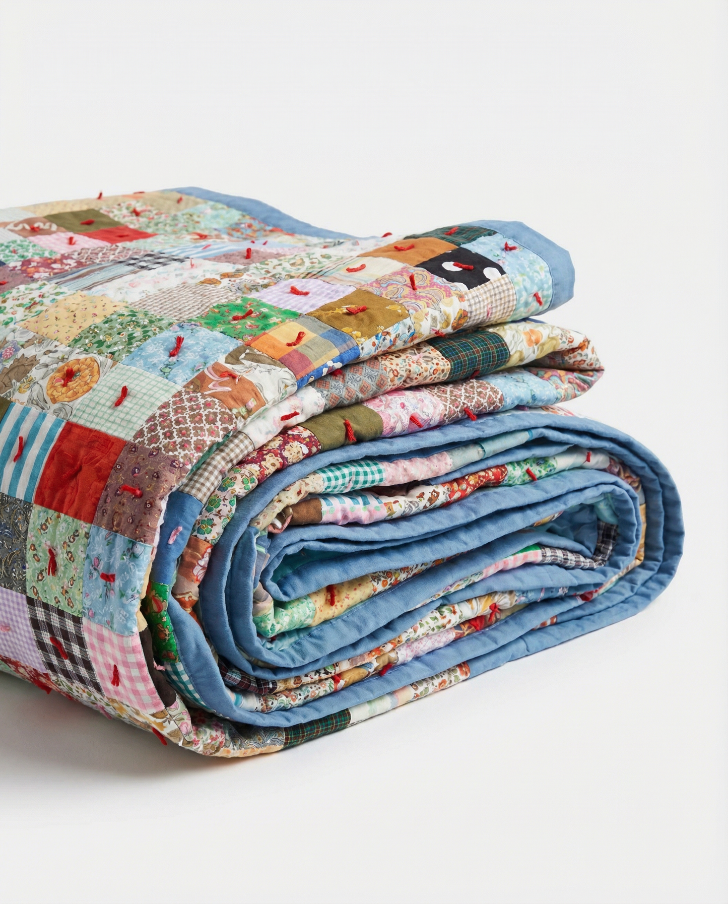 Vintage Patchwork Quilt – Queen (89” x 81”)