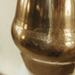 Vintage Hammered Brass Lamp w/ Pleated Linen Shade