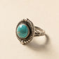 Vintage Sterling Silver Turquoise Statement Ring – Size 4