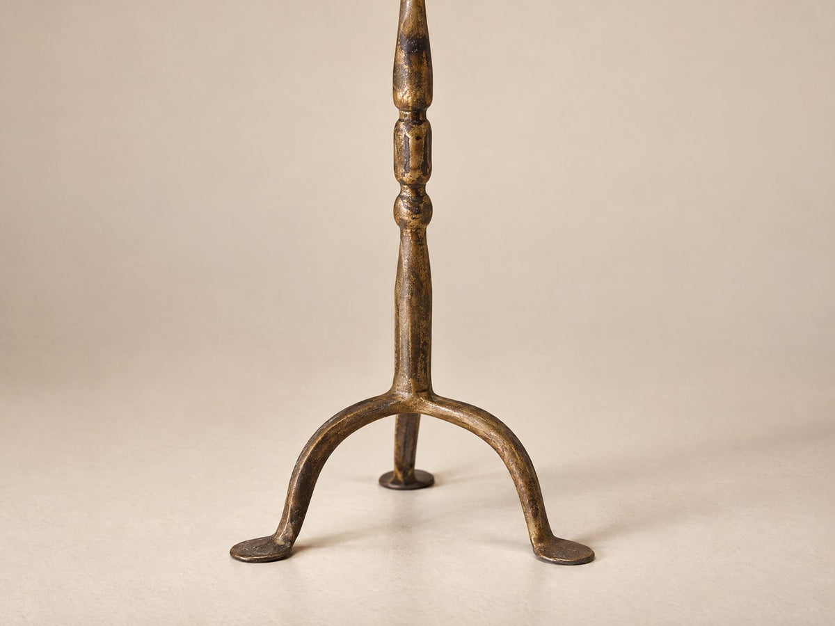 Oversized Antique Brass Finish Loop Candle Holders – Set of 2