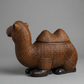Vintage Woven Rattan Camel Storage Box