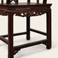 Pair of Chinese Carved Wood Armchairs