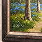 Large Original Woodland Landscape Oil Painting on Canvas, Signed Carter – 43.5" W × 31" H