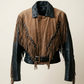 Vintage Fringe Leather Jacket – Size Medium