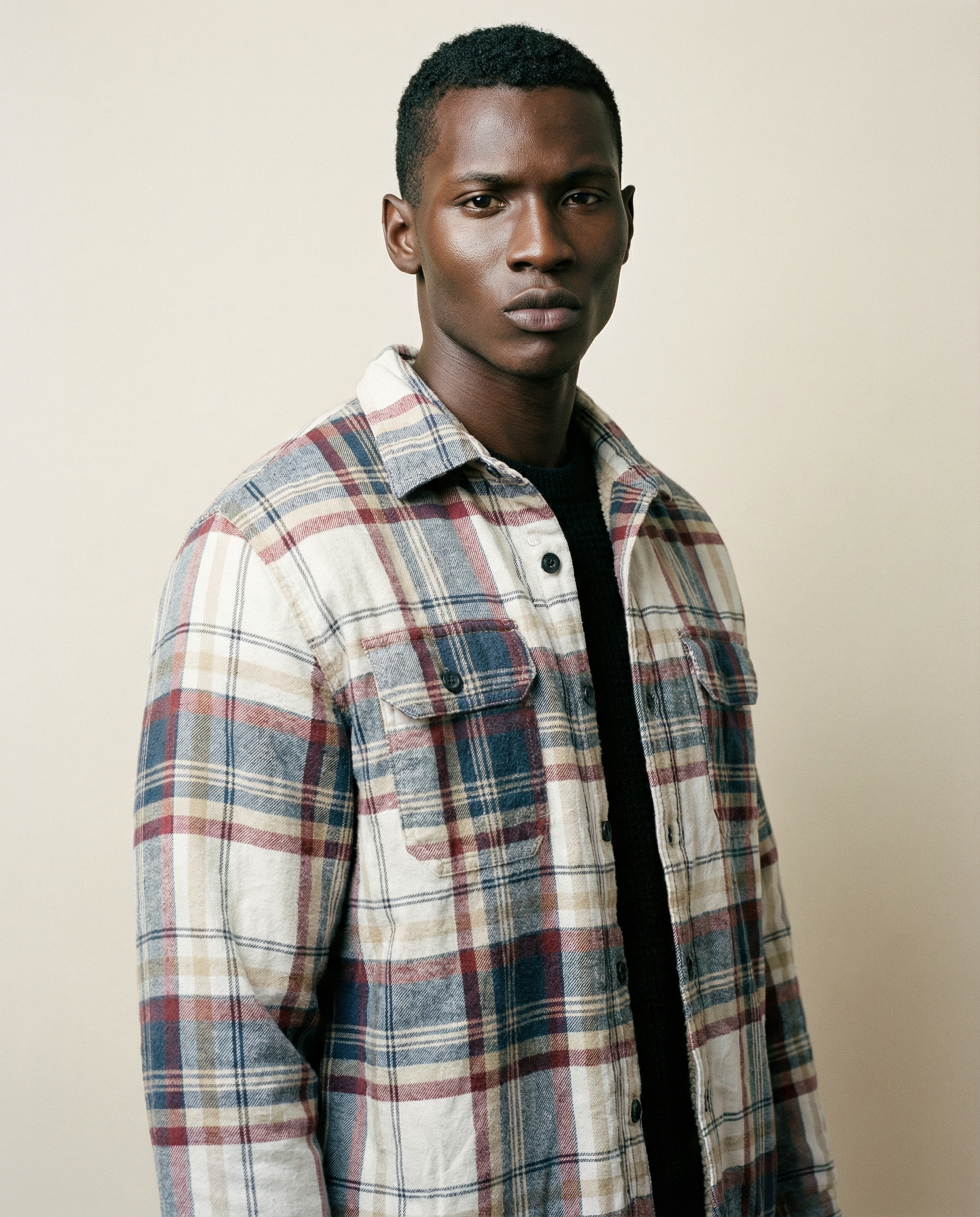 Vintage Wrangler Plaid Flannel Shirt — Sherpa-Lined