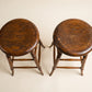 Pair of Antique Turned Wood Shaker-Style Stools