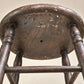Antique Primitive Turned Wood Tall Stool with Maker’s Mark