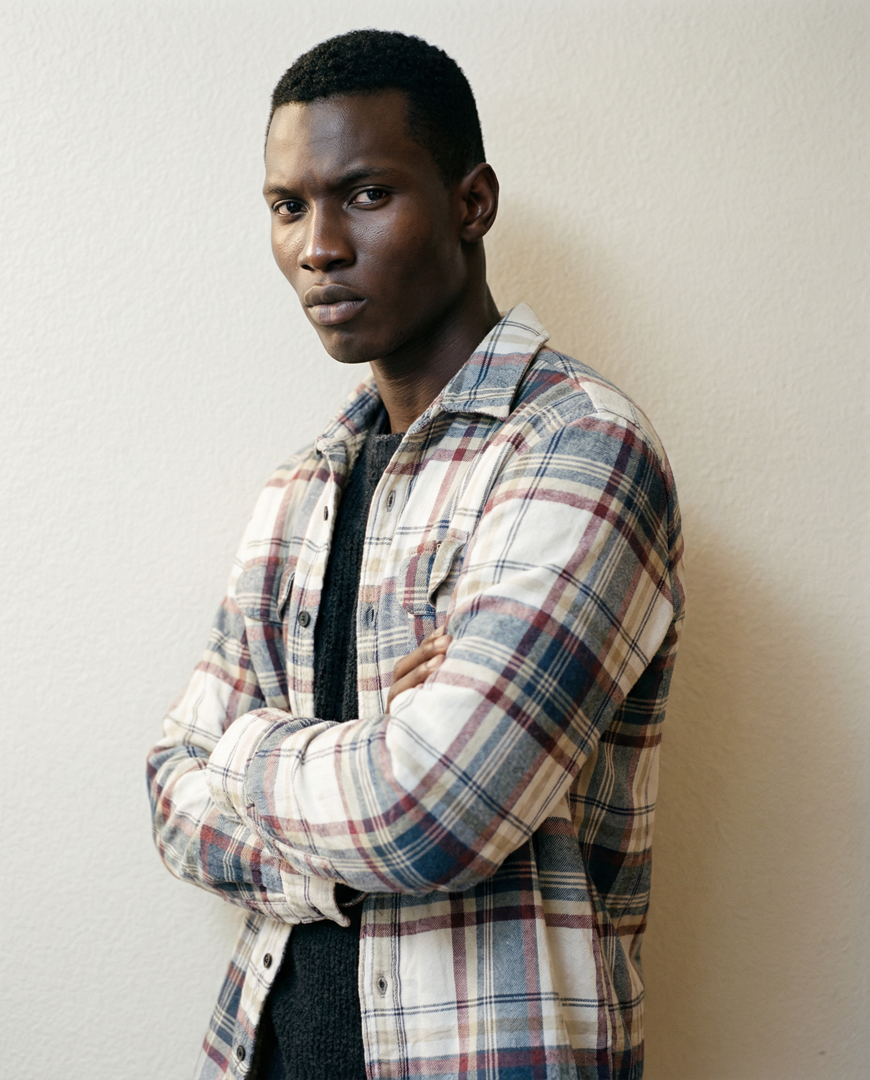 Vintage Wrangler Plaid Flannel Shirt — Sherpa-Lined