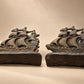Pair of Vintage Cast Iron Galleon Ship Bookends