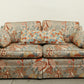 Vintage Upholstered Loveseat – Chinoiserie Crane & Floral Pattern