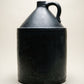 Antique Primitive Black Pottery Jug – Handled Stoneware Crock Vessel