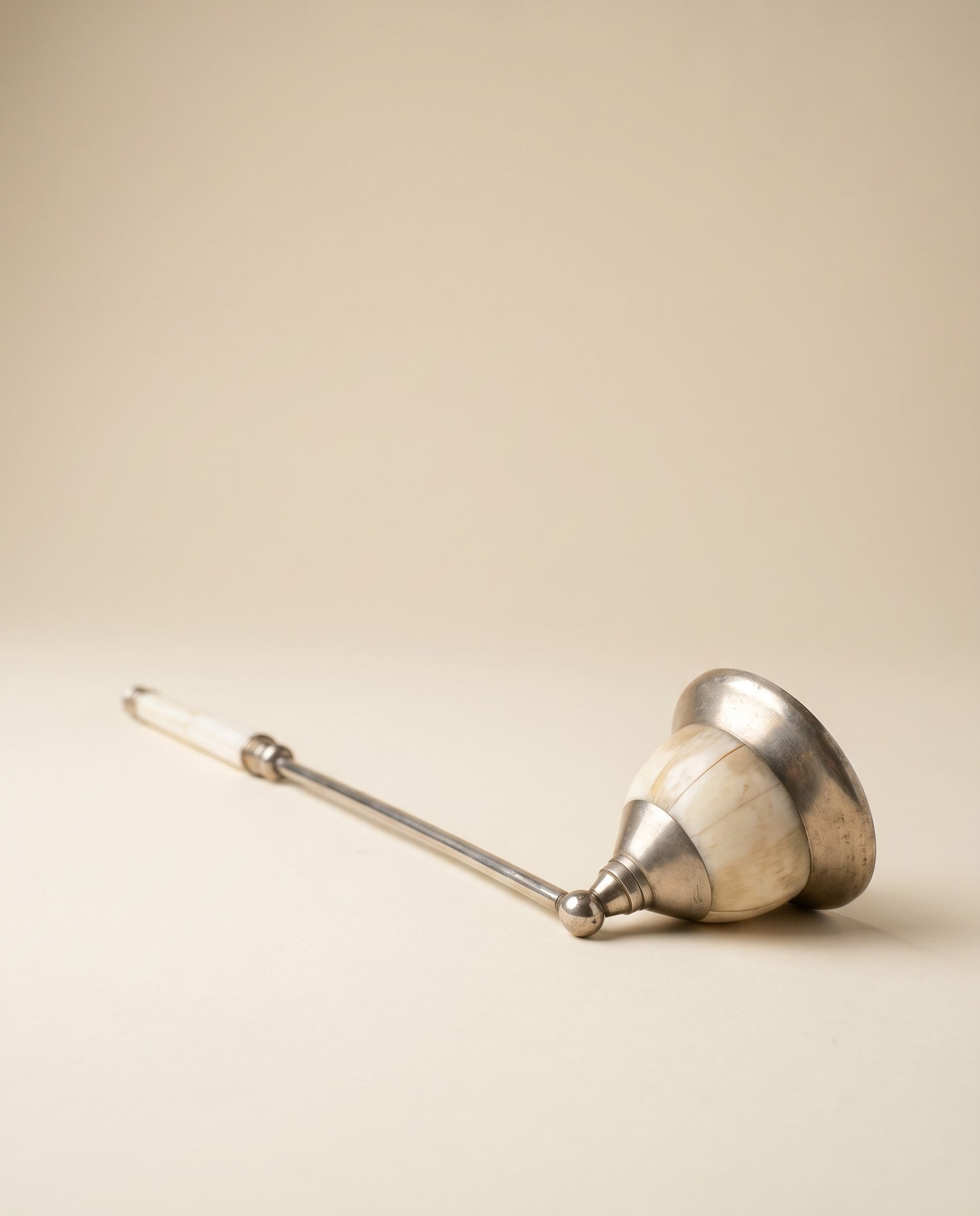 Vintage Candle Snuffer w/ Stone & Metal Handle (13")