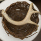 Handwoven Basket with Shed Antler Handle