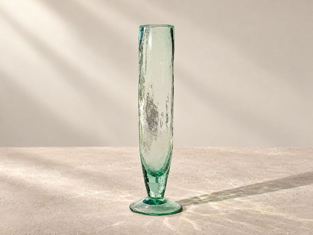 Tall Recycled Glass Champagne Flutes – Set of 2
