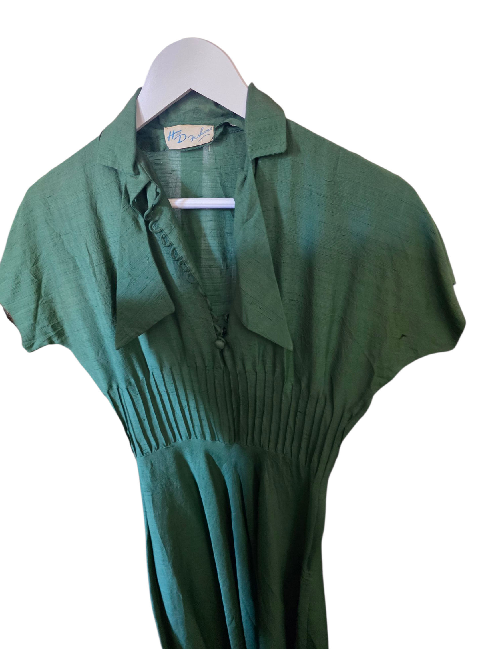 Vintage Green 50s Dress