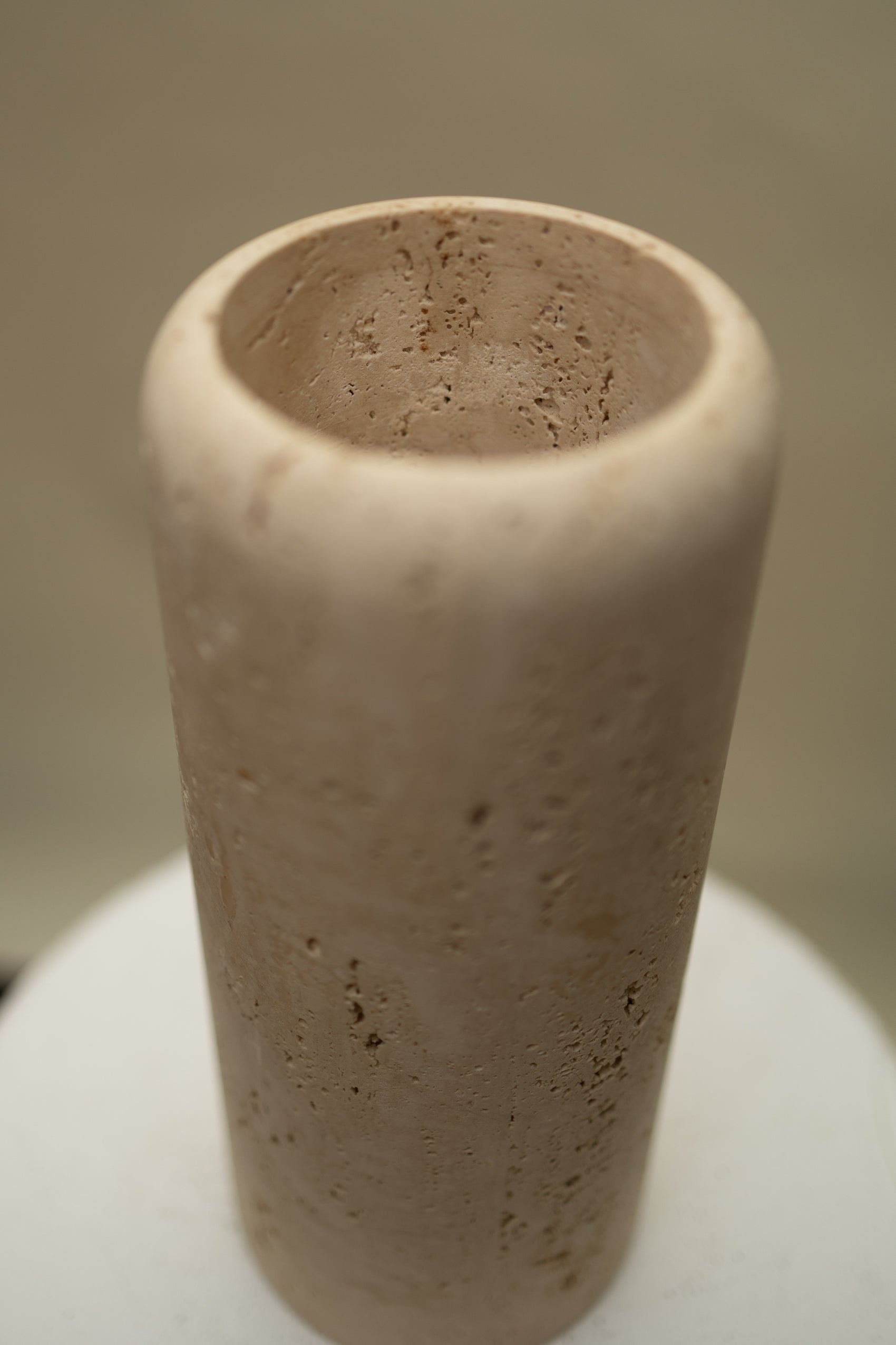 Solid Travertine Stone Vase