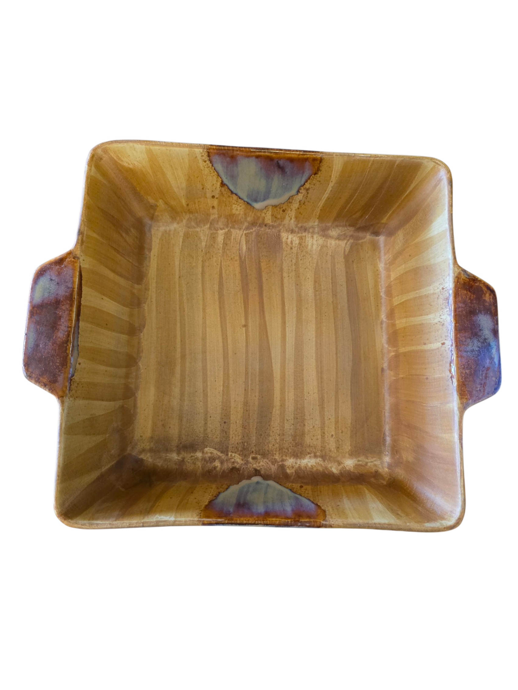 Sango Splash Brown Square Baker Pan