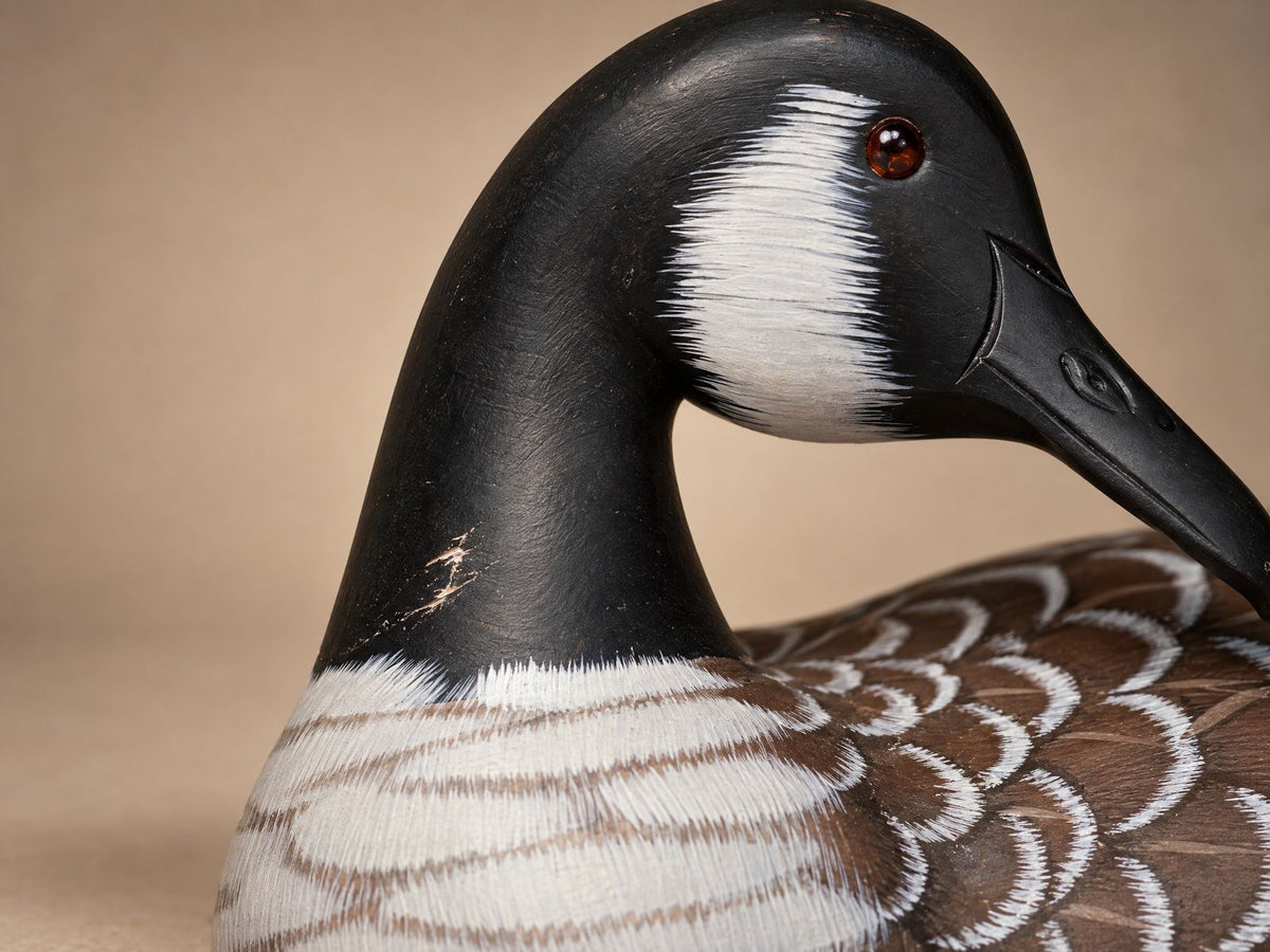 Hand-Painted Wooden Goose Decoy