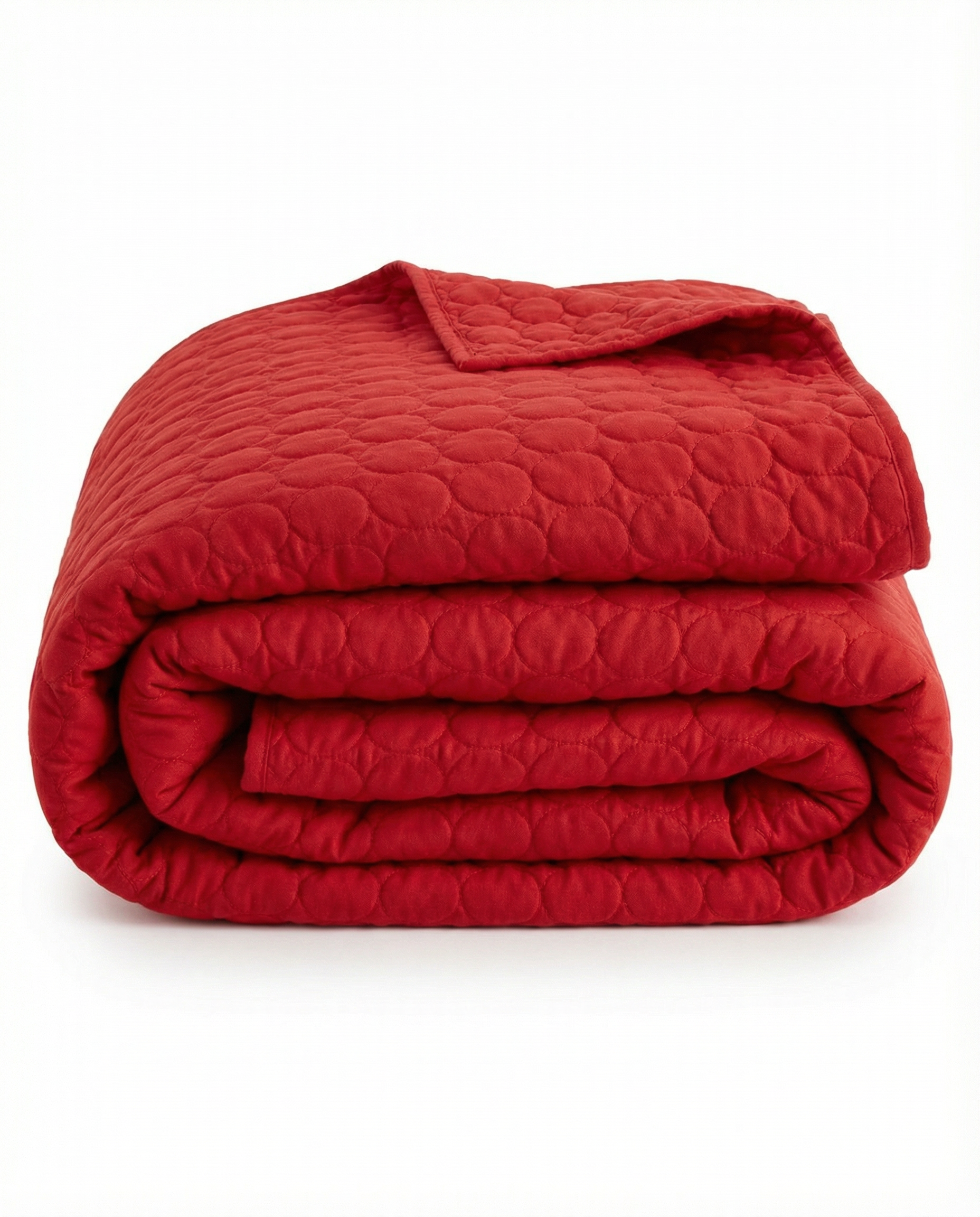 Vintage Red Quilted Coverlet 66