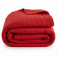 Vintage Red Quilted Coverlet 66" x 87"
