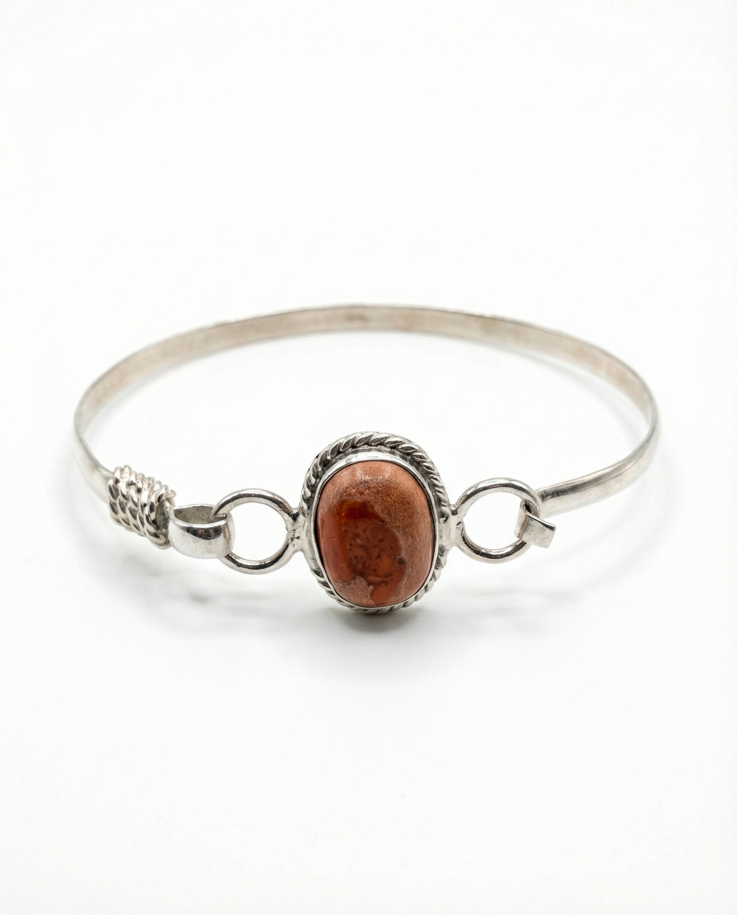Jasper Stone Sterling Silver Cuff Bracelet