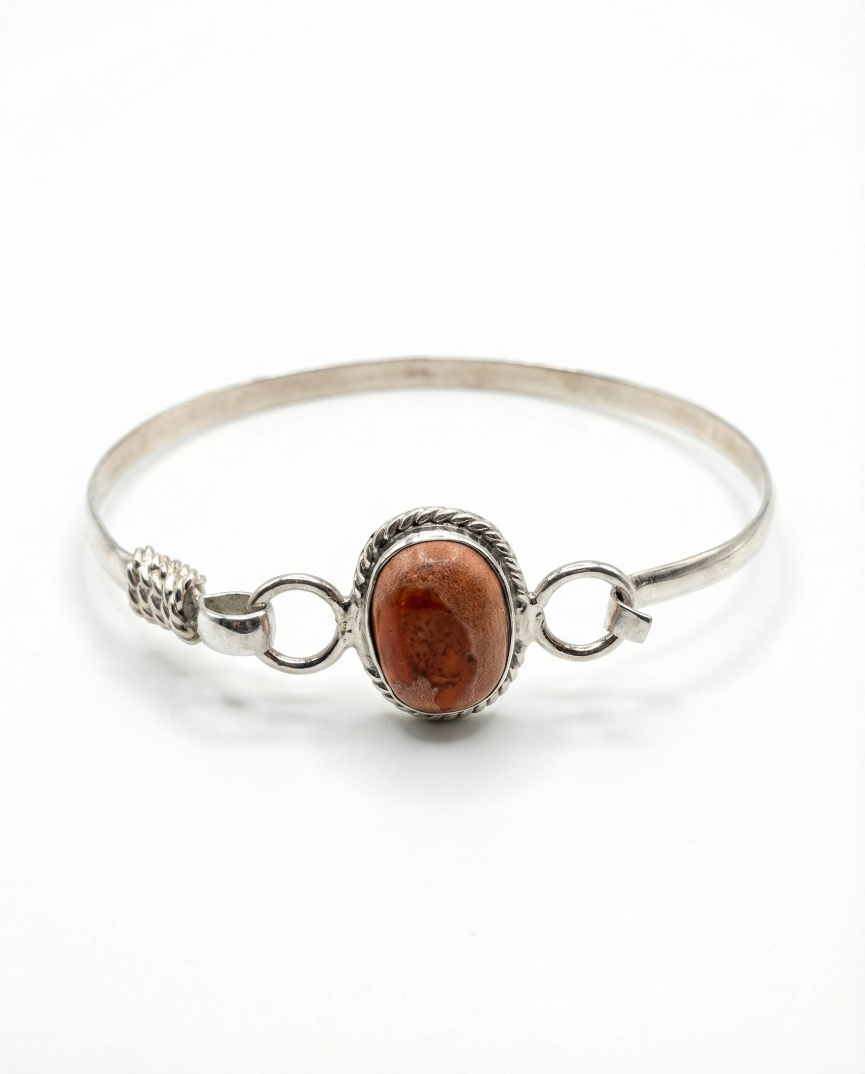 Jasper Stone Sterling Silver Cuff Bracelet