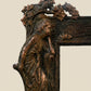 Antique Art Nouveau Figural Lady Picture Frame with Ivy Motif