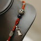 Hand-Strung Tribal Amulet & Silver Charm Necklace