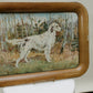 Vintage Metal Sporting Dog Serving Tray