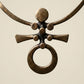 Richard Lawless Signed Bronze Modernist Torque Necklace