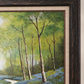 Large Original Woodland Landscape Oil Painting on Canvas, Signed Carter – 43.5" W × 31" H