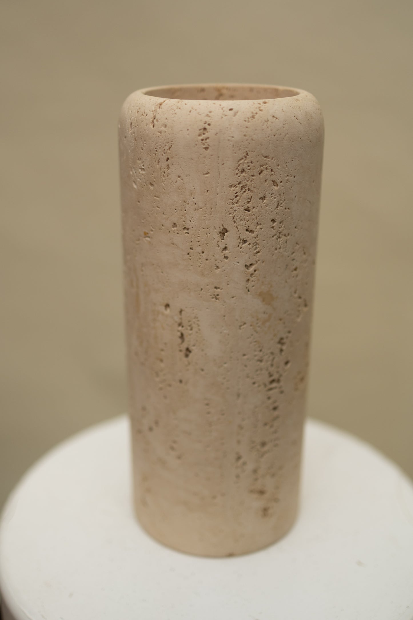 Solid Travertine Stone Vase