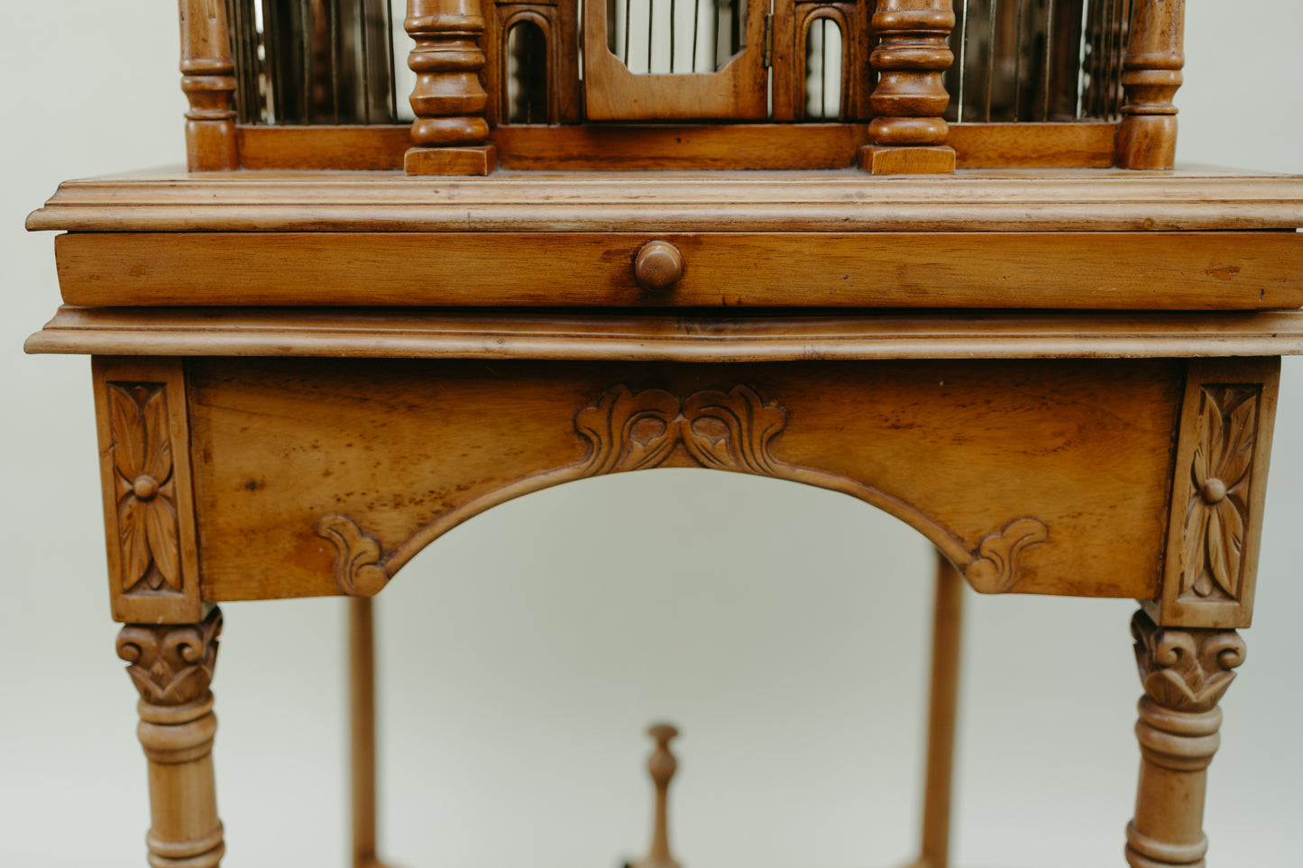 Victorian Gothic Cathedral Birdcage on Stand