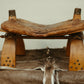 Antique Leather & Wood Camel Saddle Stool – Rare Decorative Piece