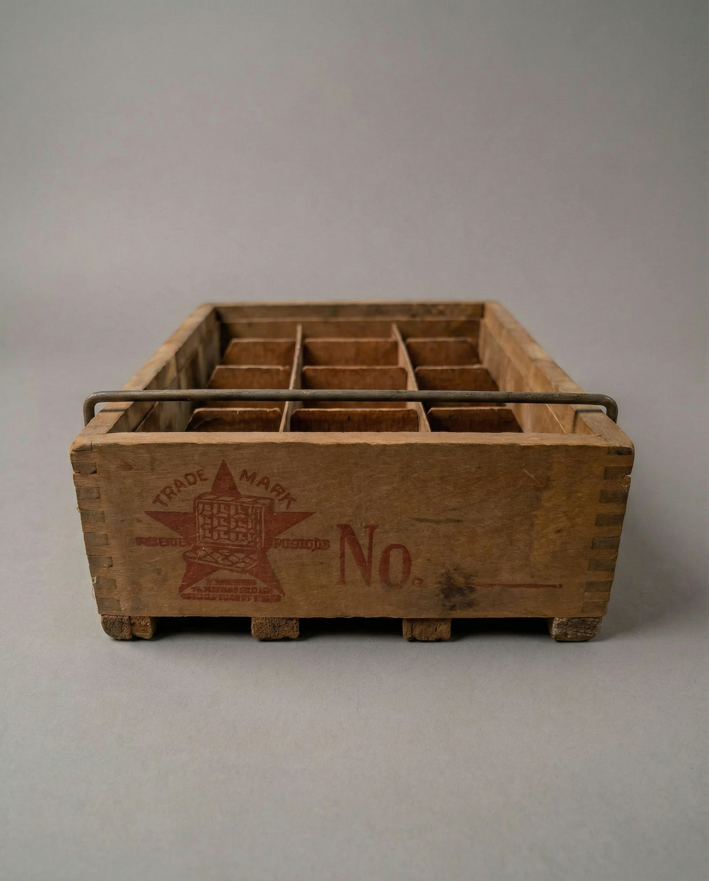 Antique Star Egg Carrier Crate