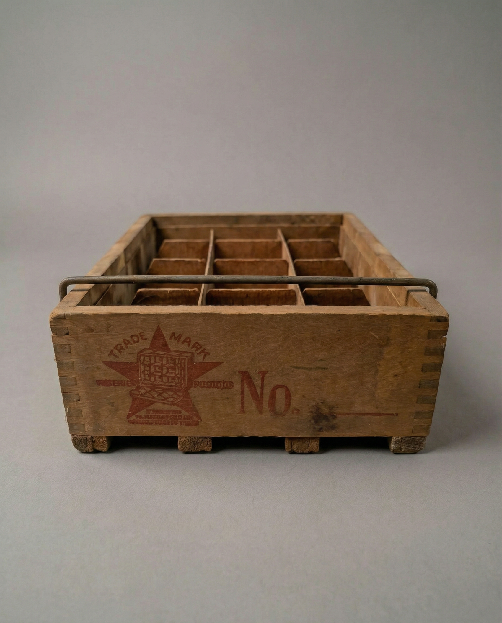 Antique Star Egg Carrier Crate