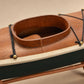 Vintage Wooden Kayak Model with Display Stand