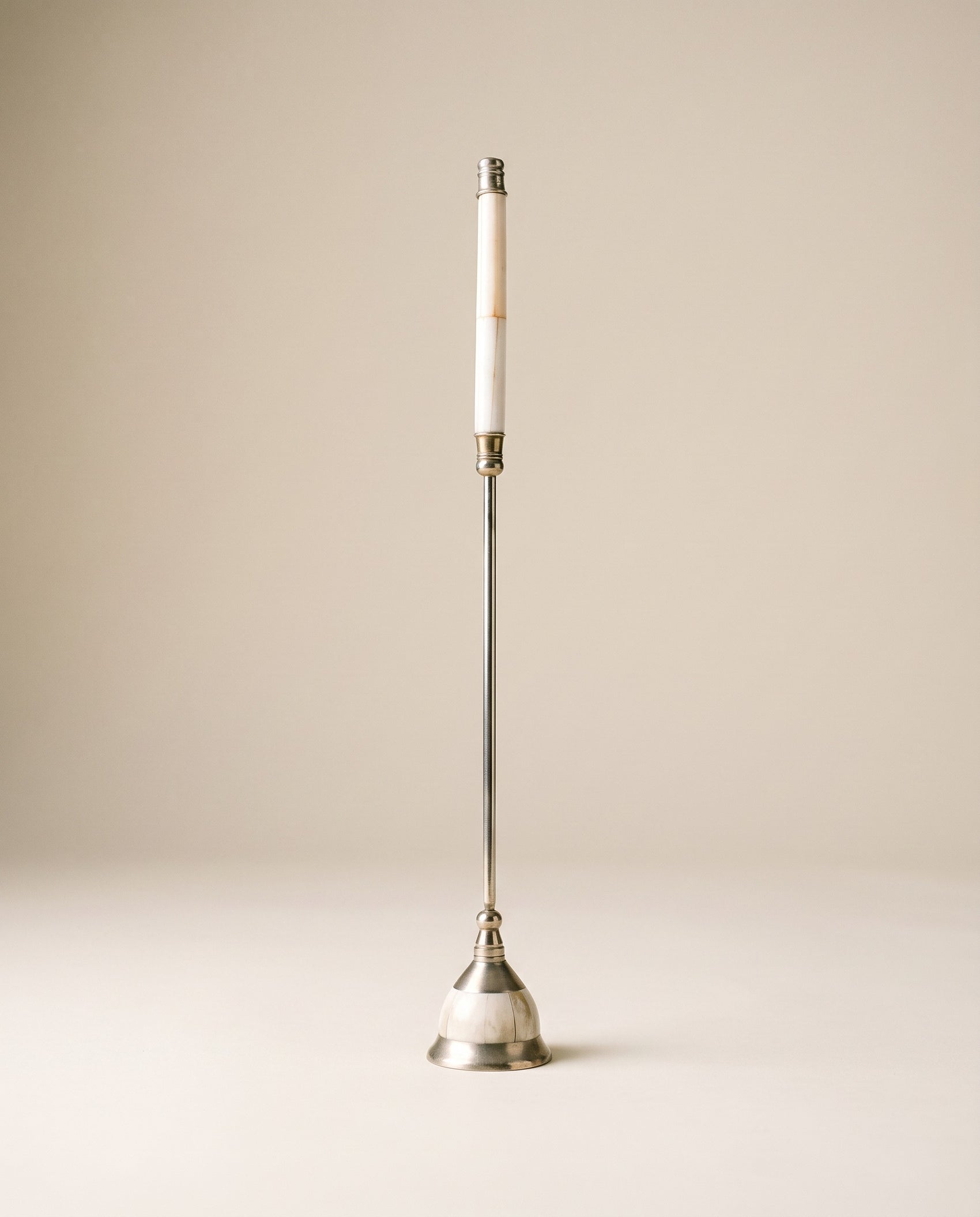 Vintage Candle Snuffer w/ Stone & Metal Handle (13")