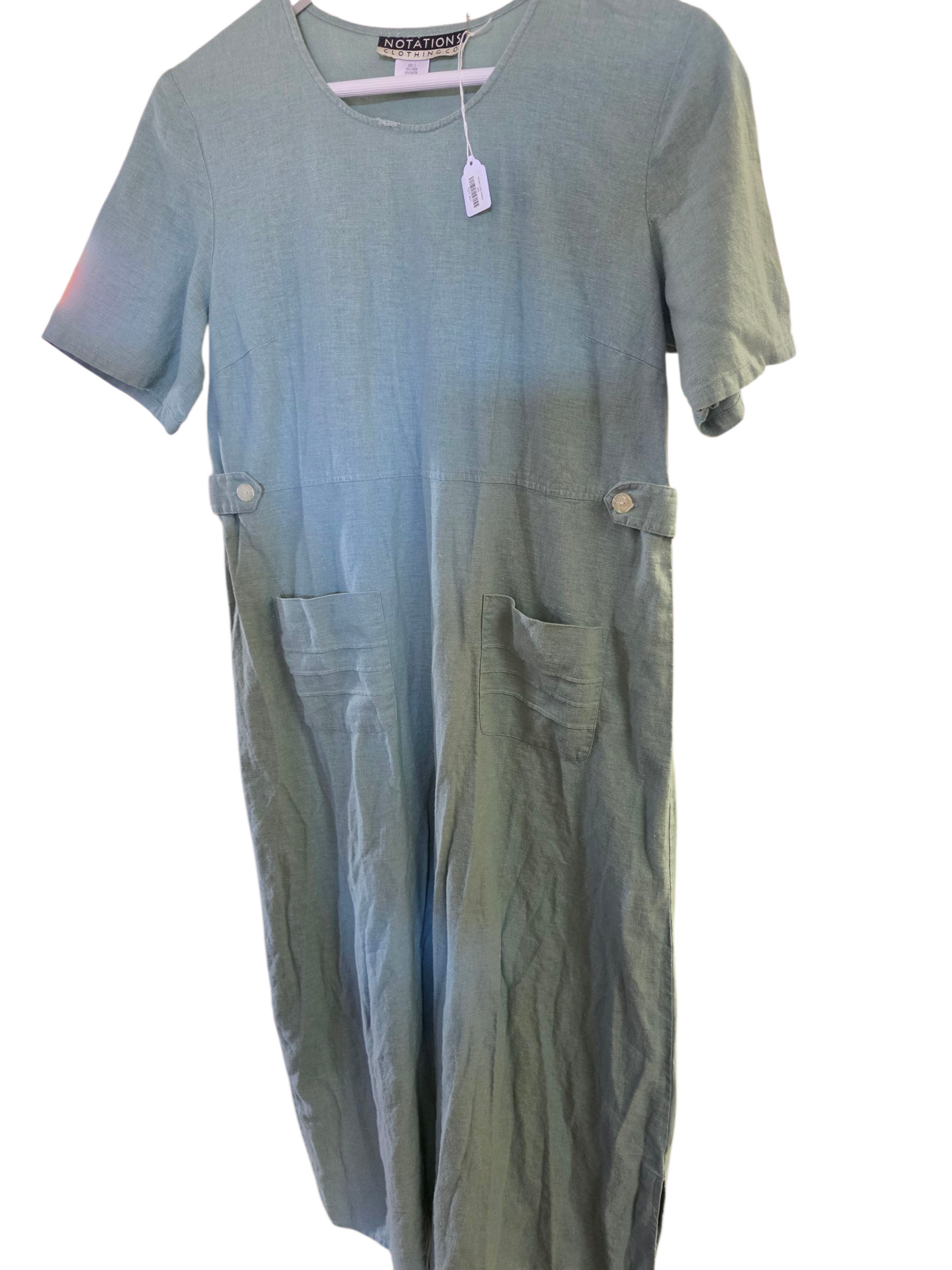 Green Linen Dress