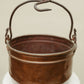 Antique Hand-Forged Copper Pot with Iron Swing Handle