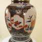 Vintage Imari-Style Porcelain Lamp — Navy, Rust & Gold Floral