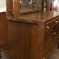 Antique Oak Sideboard with Mirror Back